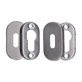 EB1-KGS2N - oválna rozeta na cylindrickú vložku (62x32mm), bal.: 1 pár, brúsená nerez K320 /AISI304, spodná časť nerez