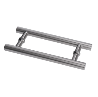 EB1-DM21-B - nerezové madlo na dvere (296mm / ø 25mm), na sklo 8-12mm, brúsená nerez K320 /AISI304