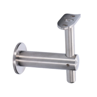 EB1-0330 - držiak madla pevný /ploché uchytenie na stenu M8 / madlo ø42.4 mm, brúsená nerez K320/AISI304
