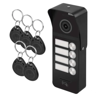 H3018 Farebná dverná kamerová jednotka EM-10AHD RF-4, pre 4 účastníkov