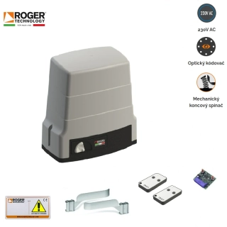 ROGER H30/640 KIT LIGHT pre posuvné brány do 600 kg, mechanický koncový spínač.