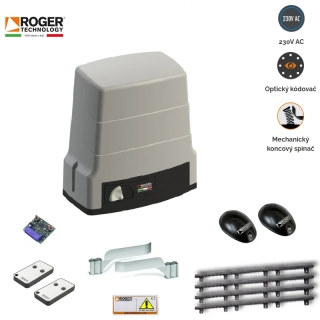ROGER H30/641H KIT LIGHT pre posuvné brány do 600 kg, mechanický koncový spínač.