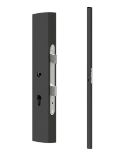 KZK6420H Profil 60x40x1,5mm H-2000mm so zapusteným zámkom, vhodný pre rám bránky, bez povrchovej úpravy