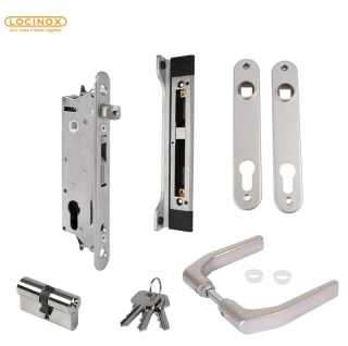 FIFTYSET-50U-JA Sada na zamykanie krídlovej bránky, pre profil 50 x 40 mm