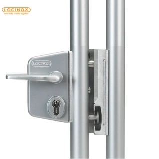 LARQU2L-VSZM LOCINOX® Zámkový set LAKQ U2 pre montáž na kruhový profil (kazeta, zámok, hliníkové kľučky, cylindrická vložka), voliteľná farbaRAL