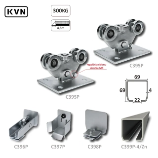 C Set-P-4/Zn-K - Samonos do 300 kg/4,5 m, profil 69 x 69 x 4 mm, Zn