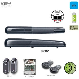 KEY RAY2324KSD, 2x RAY2224, 2x SUB-44R, 1x CT-20324, 1x FT22, pre dvojkrídlovú bránu do 3 m/krídlo