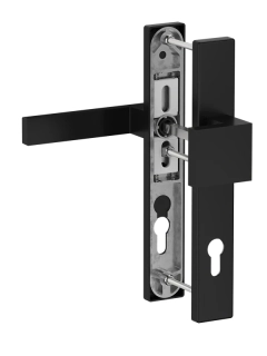 KLU122-9005M Hliníkový set so štítom kľučka/guľa, RAL 9005 matná