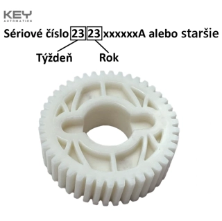 999RUEL004A05 ozubené kolo prevodovky pre SUN4024 - plastové - starý model