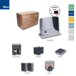 NICE RB1000 1xEPMB, 1x ELDC, 1x ON2E, 1x OXIBD ,1X EPMB, mechanický koncový doraz