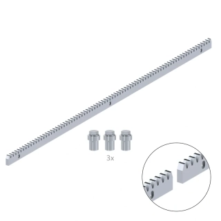 CREM-10 max do 1700kg, hrebeň kov 30x10mm, L-1000mm, M4,3x úchyt+šróby, pozinko