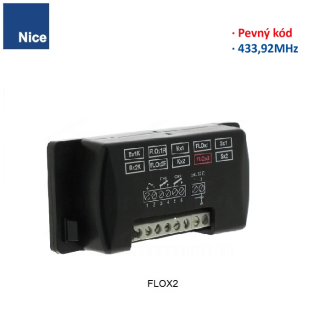 NICE FLOX2 externý prijímač, pevný kód, 2 kanály