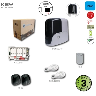 KEY SUN KIT FASTLINE- do 500kg, 1x SUN5024F 1x CT-14AF, 1x RX4X, 2x SUB44WR, 1 p