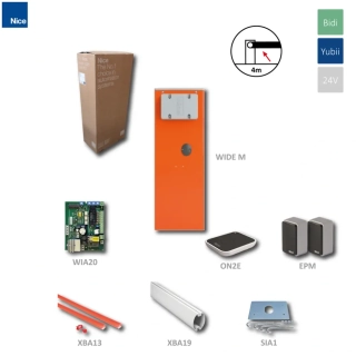 NICE WIDE-M KIT automatická závora do 4m (24V, 300W, 140Nm) s elektronikou WIA20