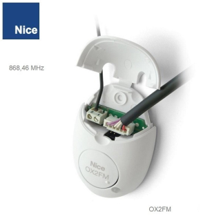 NICE OX2FM Prijímač univerzálny, 2 kanálový, plávajúci kód, 868.46MHz, 